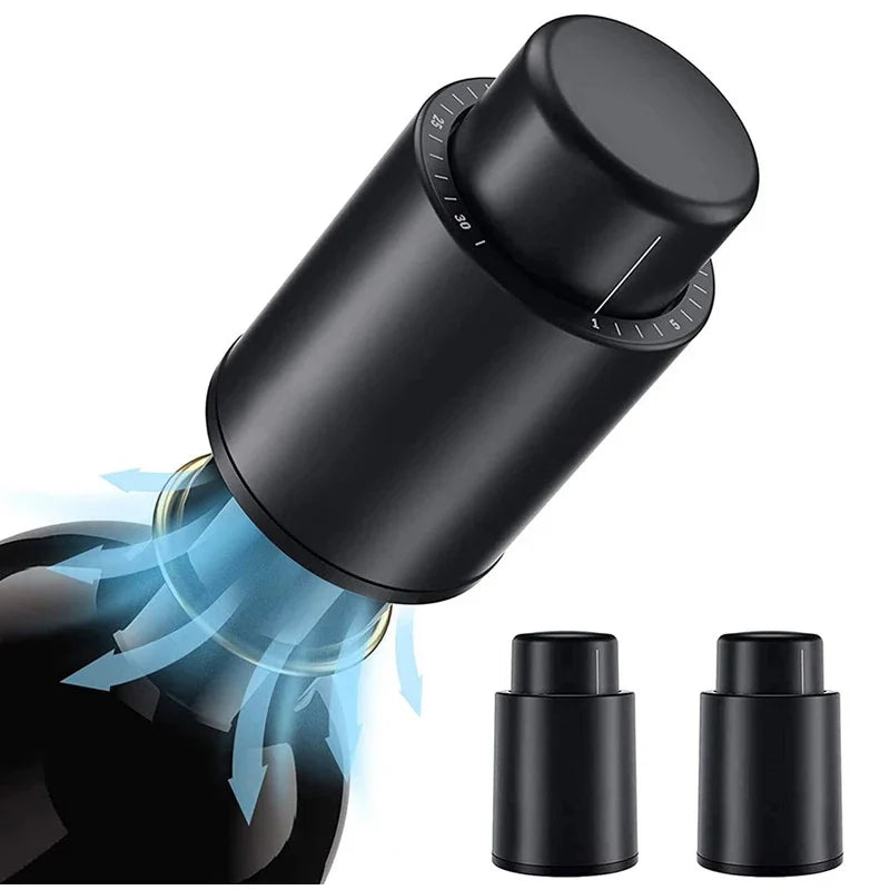 Vacuum Wine Stopper Press-type Wine Bottle Sealer Reusable Wine Preserver For Freshness Easy One-press Vacuum Pump For Home Bar
