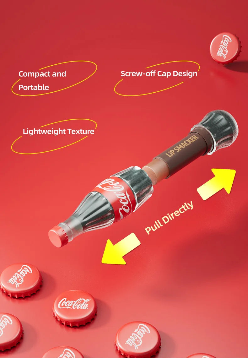 Coca-Cola Lip Balm Gift Set - Moisturizing Cherry and Classic Cola Flavors Lip Care Tidesmit