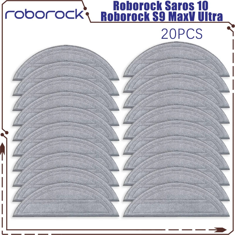 Tidesmit replacement parts kit for Roborock Saros 10 and S9 MaxV Ultra including brushes, filters, and mop pads.