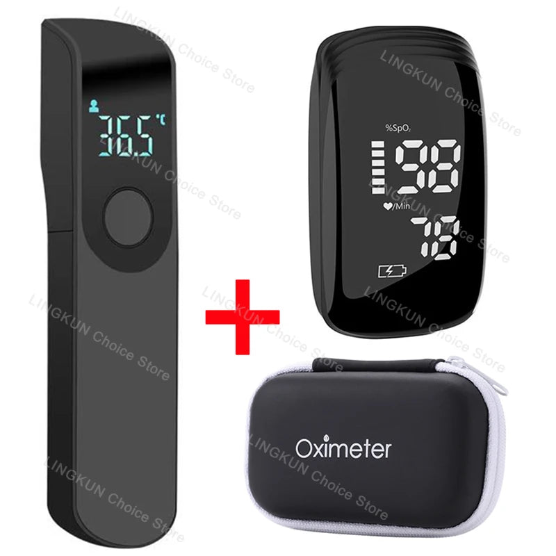 Rechargeable Fingertip Pulse Oximeter Medical Oximeter Strap Lanyard Blood Oxygen Saturation Monitor Digital LED Display Child