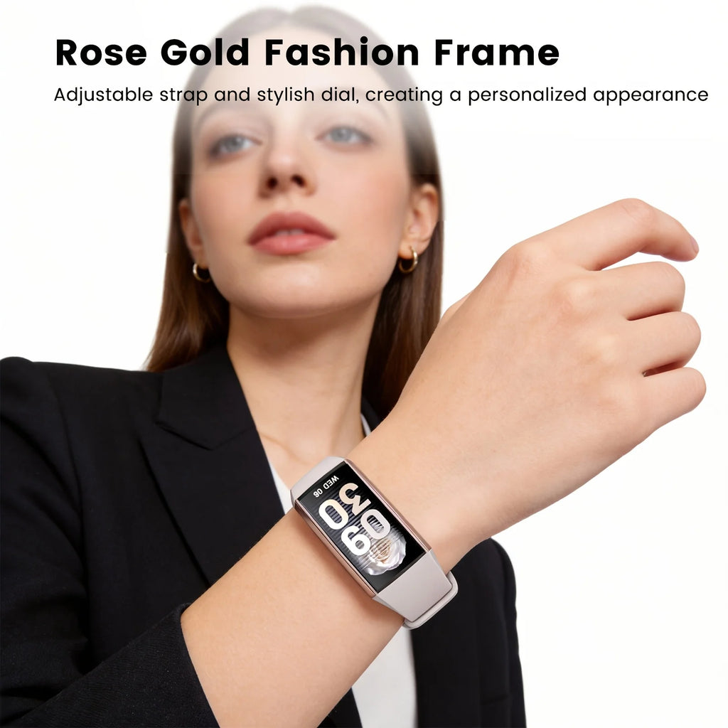 C81 Fitness Band, 1.1-inch AMOLED display smartwatch, IP68 water-resistant pedometer, suitable for both men and women.