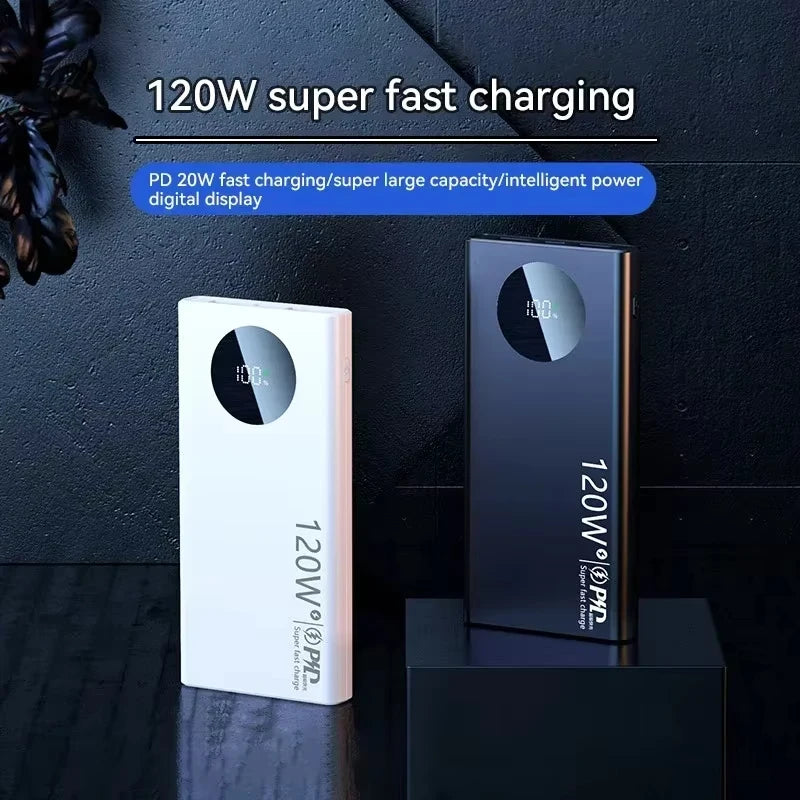 Tidesmit 200000mAh Power Bank - 120W PD Fast Charging Portable Battery Tidesmit
