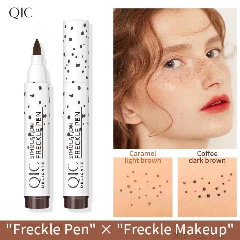 Tidesmit waterproof fake freckle pen texture close-up for natural dot spot makeup look