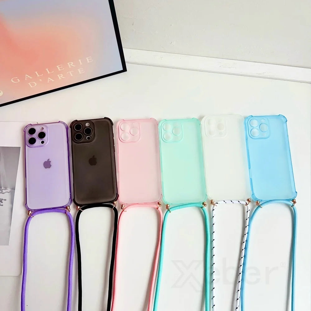 Crossbody iPhone Case with Lanyard - Shock-Absorbing Protective Cover Tidesmit