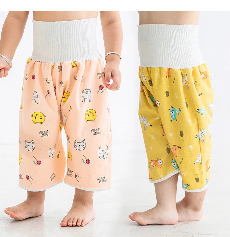 Baby Diaper Pants Waterproof Skirt Cloth Diapers Infant Leak-proof Urine Training Pants Kids Nappy Sleeping Bed Potty Trainining