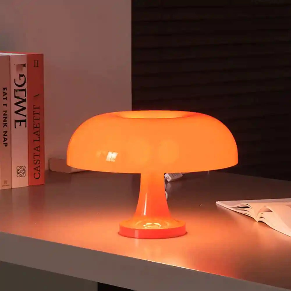 Mushroom Table Lamp - Bauhaus Bedside LED Light, 25cm Adjustable Desk Lamp Tidesmit