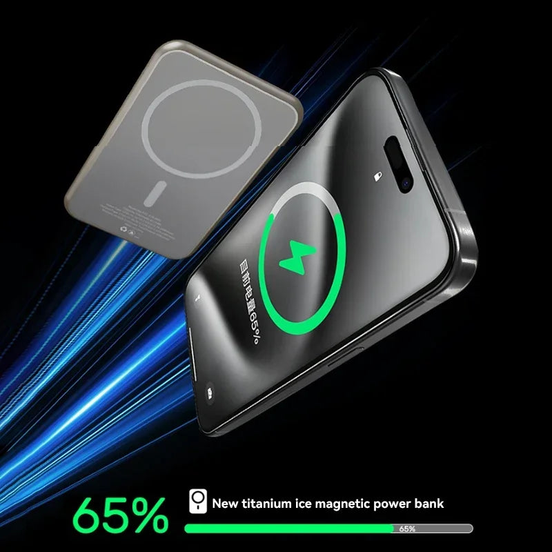 Magnetic Wireless Power Bank 5000mAh - 20W PD Fast Charging Portable Charger Tidesmit