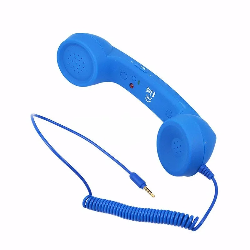 Retro Telephone Handset 3.5mm Mic for Mobile Devices | Tidesmit Blue Tidesmit