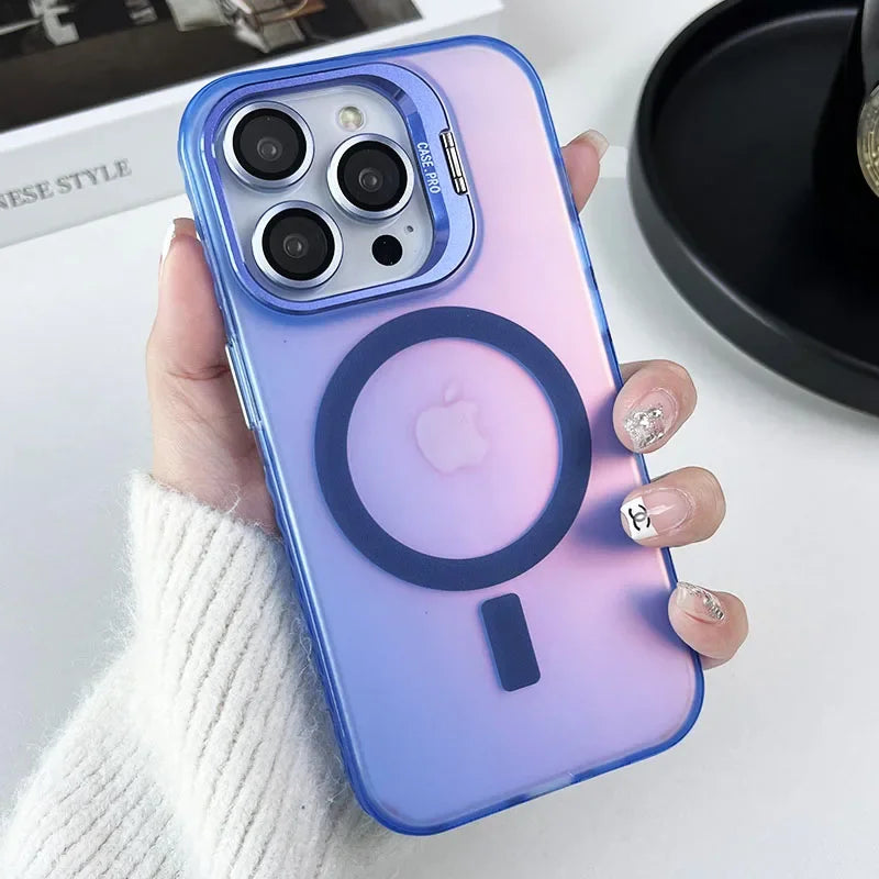 Magnetic Color Changing iPhone Case with Integrated Lens Protection Blue Tidesmit