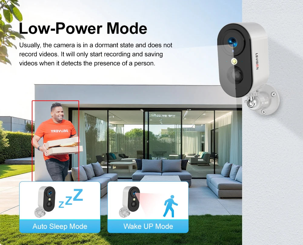 LS VISION 4G Wireless PTZ Battery Camera Smart Home CCTV Outdoor Surveillance Wifi 2K 4MP Motion Detection U-Box