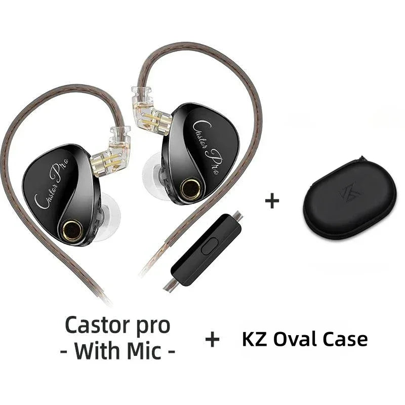 Tidesmit Dual Dynamic Driver Hi-Fi Wired In-Ear Monitors Black-MIC-BAG Tidesmit