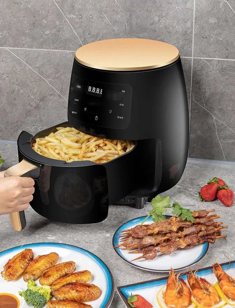 Factory Stock Hot Sale Electric 6L Multi-function Digital Control Air Fryer High-quality Non-stick Surface Household Hotel Use