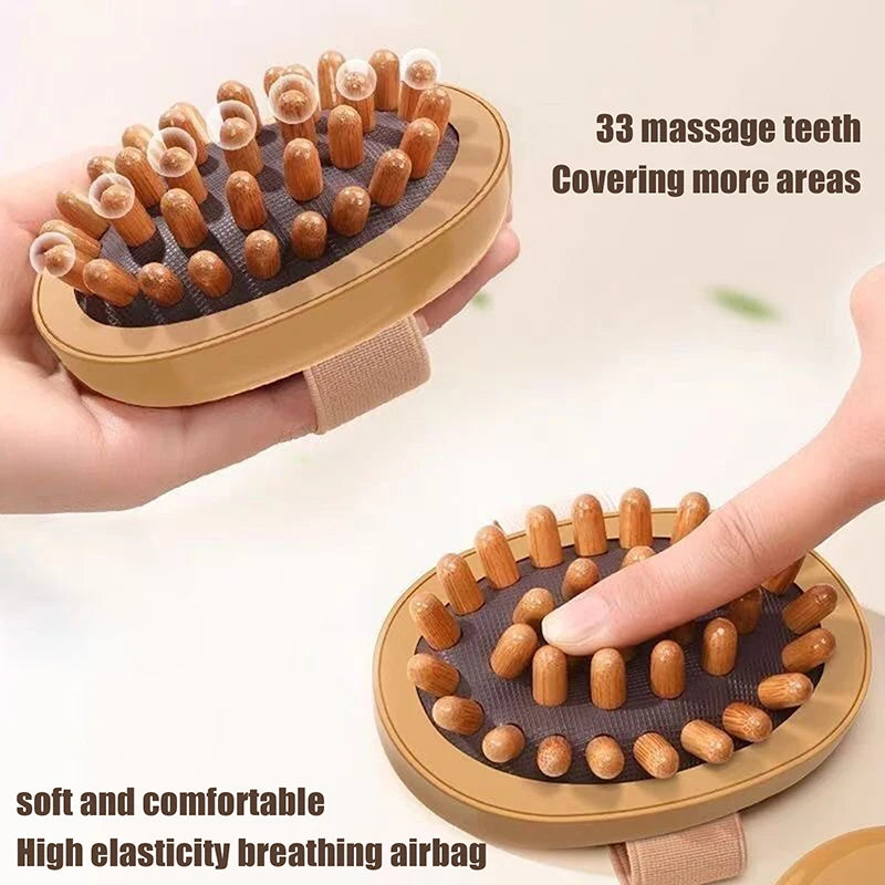 Anti Cellulite Massage Wooden Body Brush - Natural Dry Skin Tool Body Shaping Massage Equipment Tidesmit