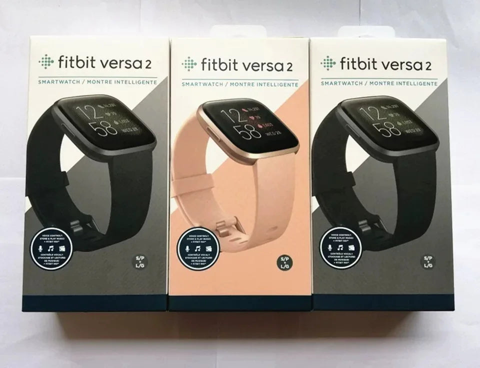 Fitbit Versa 2 Health and Fitness Smartwatch with Heart Rate, Music, Alexa Built-In, Sleep and Swim Tracking, Black/Carbon
