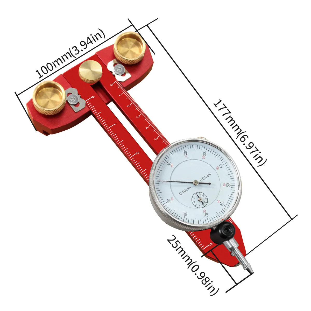 Table Saw Alignment Gauge Jig Guide with Dial Indicator For Aligning Calibrating Work Shop Machinery Like Table Saws Band Saws
