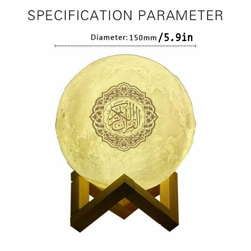 Bright Lamp Quran Islam Arab Muslim Koran Azan Wireless Bluetooth Speaker Portable Night Light Holy Ramadan Islamic Arabic Mp3