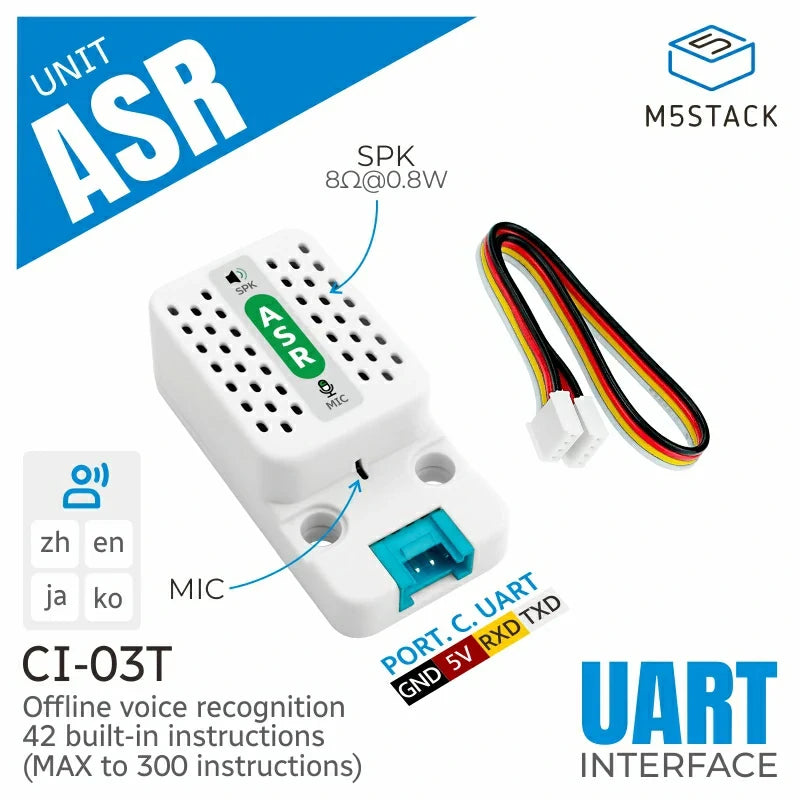 Original M5Stack ATOM Echo or Base ASR ESP32 Programmable Smart Speaker Development Board Kit For Home Assistant Voice Control