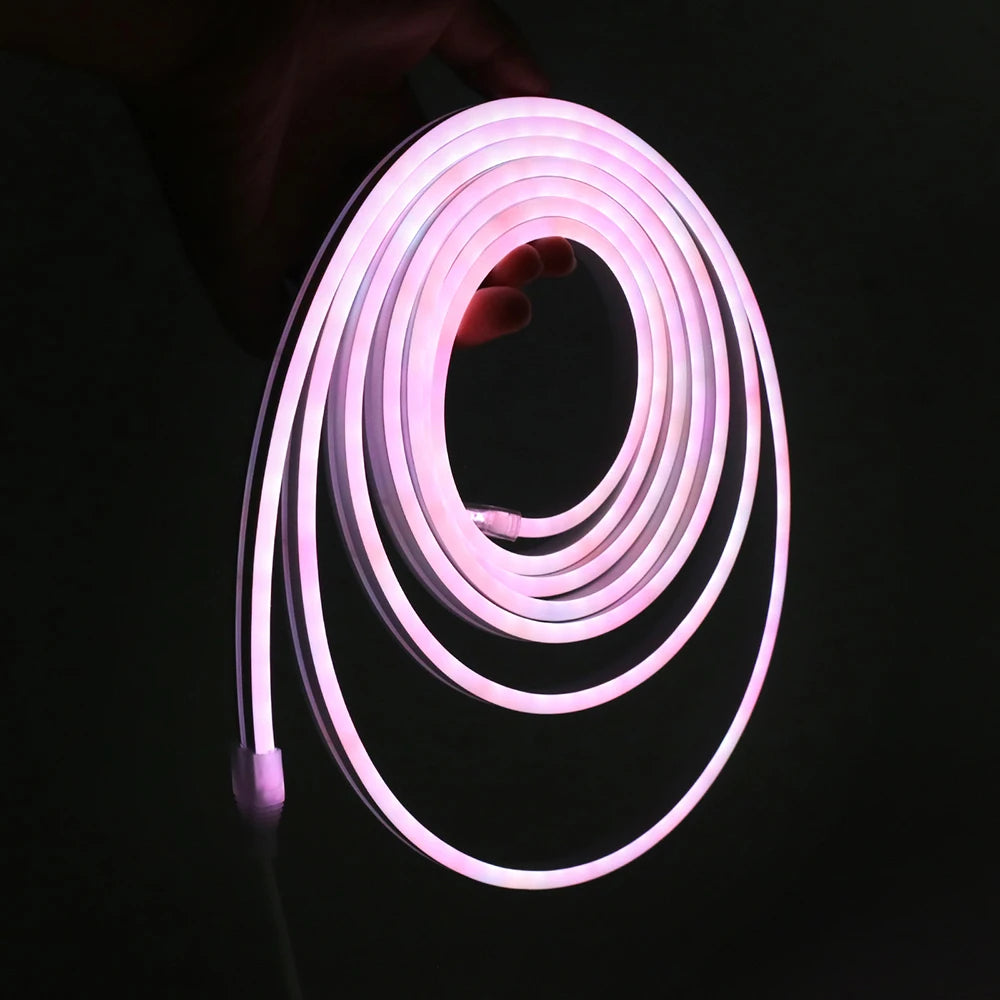 Bluetooth RGB LED Neon Strip Light 5V 3AA Battery Box 17Key 24key 44key Remote Control 108Leds/M 1M 2M 3M Waterproof Home Decor