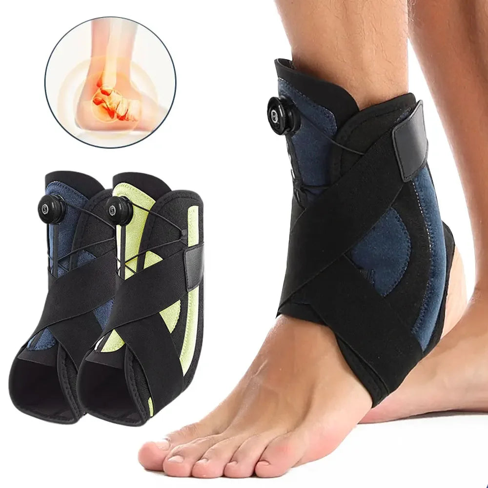 Adjustable BOA Ankle Brace Support Sport Fitness Ankle Protector Sprain Recovery Stabilizer Foot Care Pain Relief Ankle Wrap
