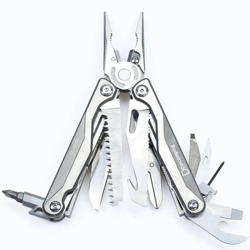 Daicamping DL7 Titanium G10 Stainless Handle Outdoor Camping Folding EDC Multi Tools Pliers Hand Tools Set Multi-tools Kit