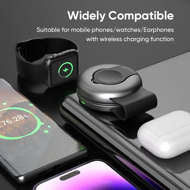 3-in-1 Wireless Charger for iPhone, AirPods, and Apple Watch - Qi Certified Tidesmit