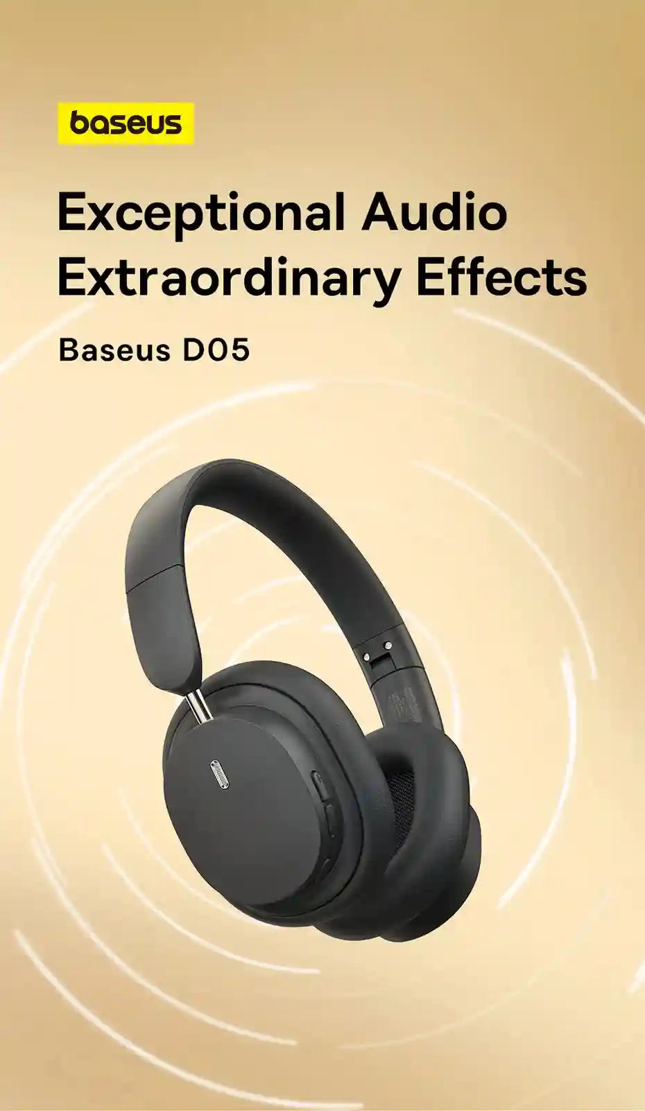 Wireless Over-Ear Headphones with 70H Playtime and Spatial Audio - Gray Tidesmit