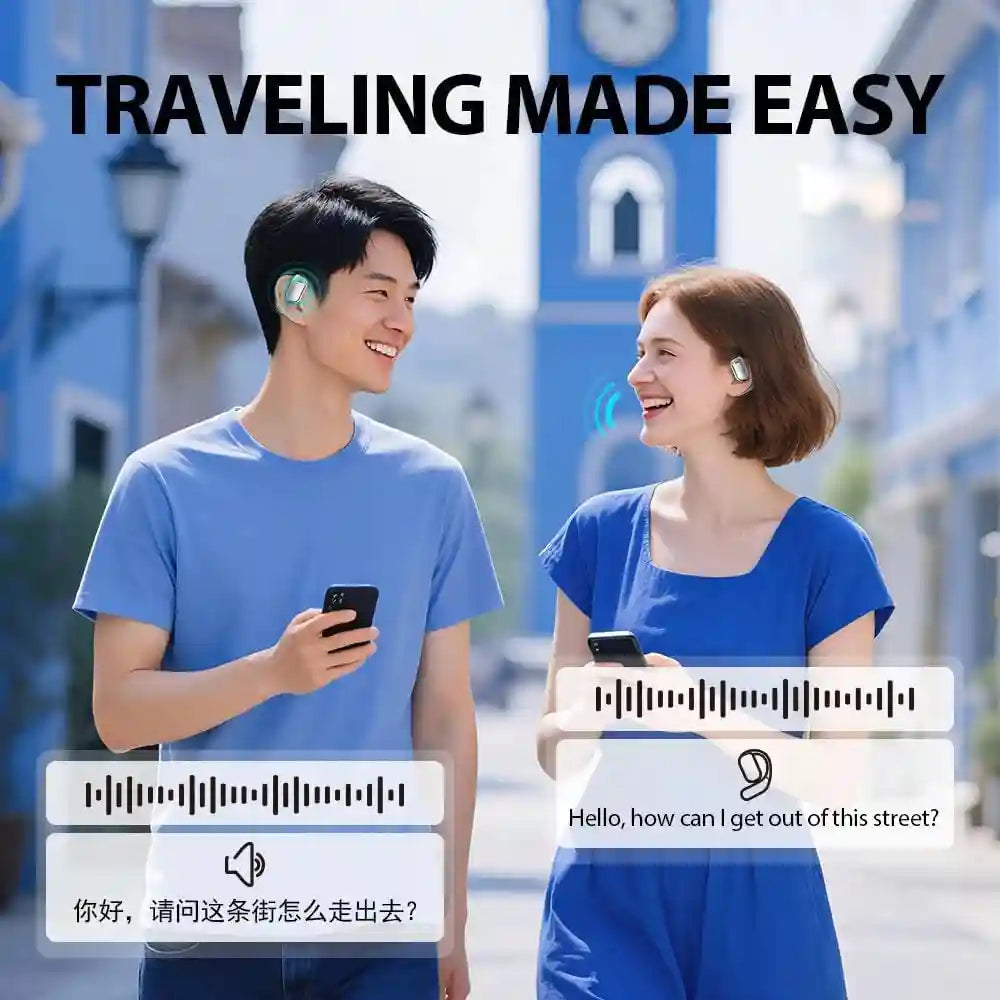 AI Language Translation Earbuds with LCD Touch Case - Tidesmit Tidesmit