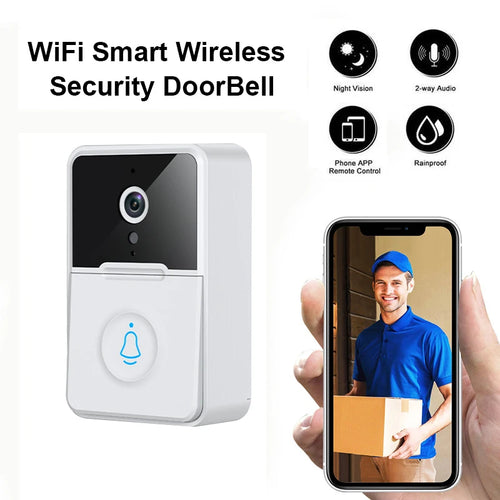 Tidesmit 1080P WiFi smart video doorbell with PIR motion detection and night vision for home security