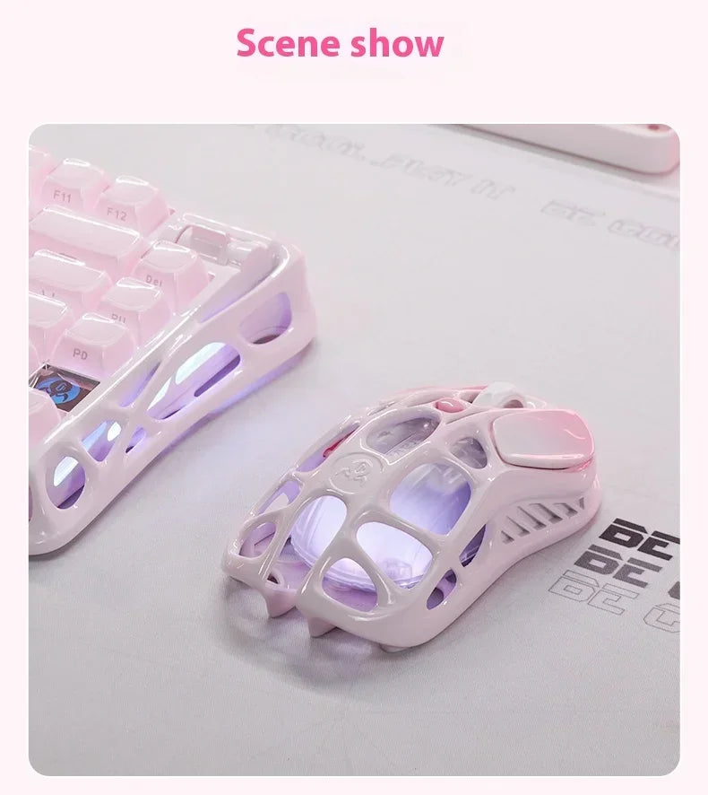 GravaStar Mercury M2 M1 Wireless Gaming Mouse Alloy 26000 DPI PAW3395DM Sensor Lightweight Hollowed Out Design RGB E-sports Mice