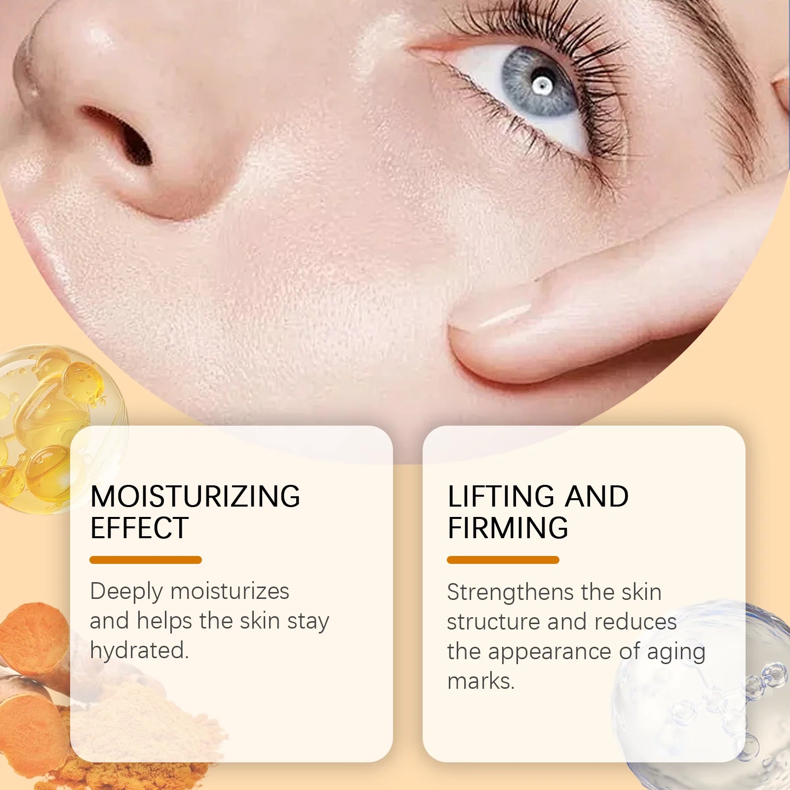 Turmeric Retinol Eye Cream Stick Anti Puffiness Dark Circle Removal Eye Bag Stick Fade Fine Line Brighten Moisturizing Skin Care