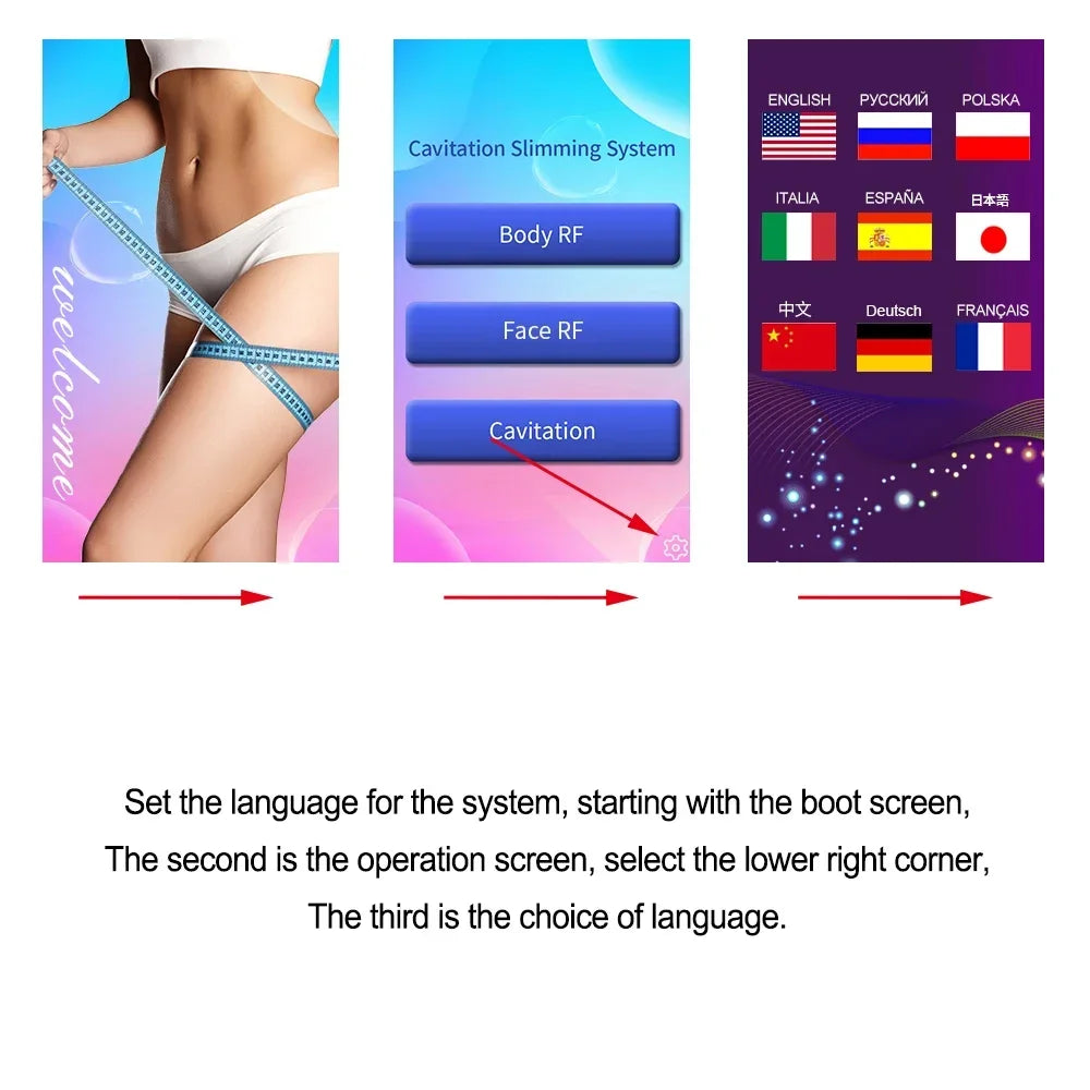 Ultrasonic Cavitation Body Slimmer with RF Skin Tightening - White Relaxation Treatment Tidesmit