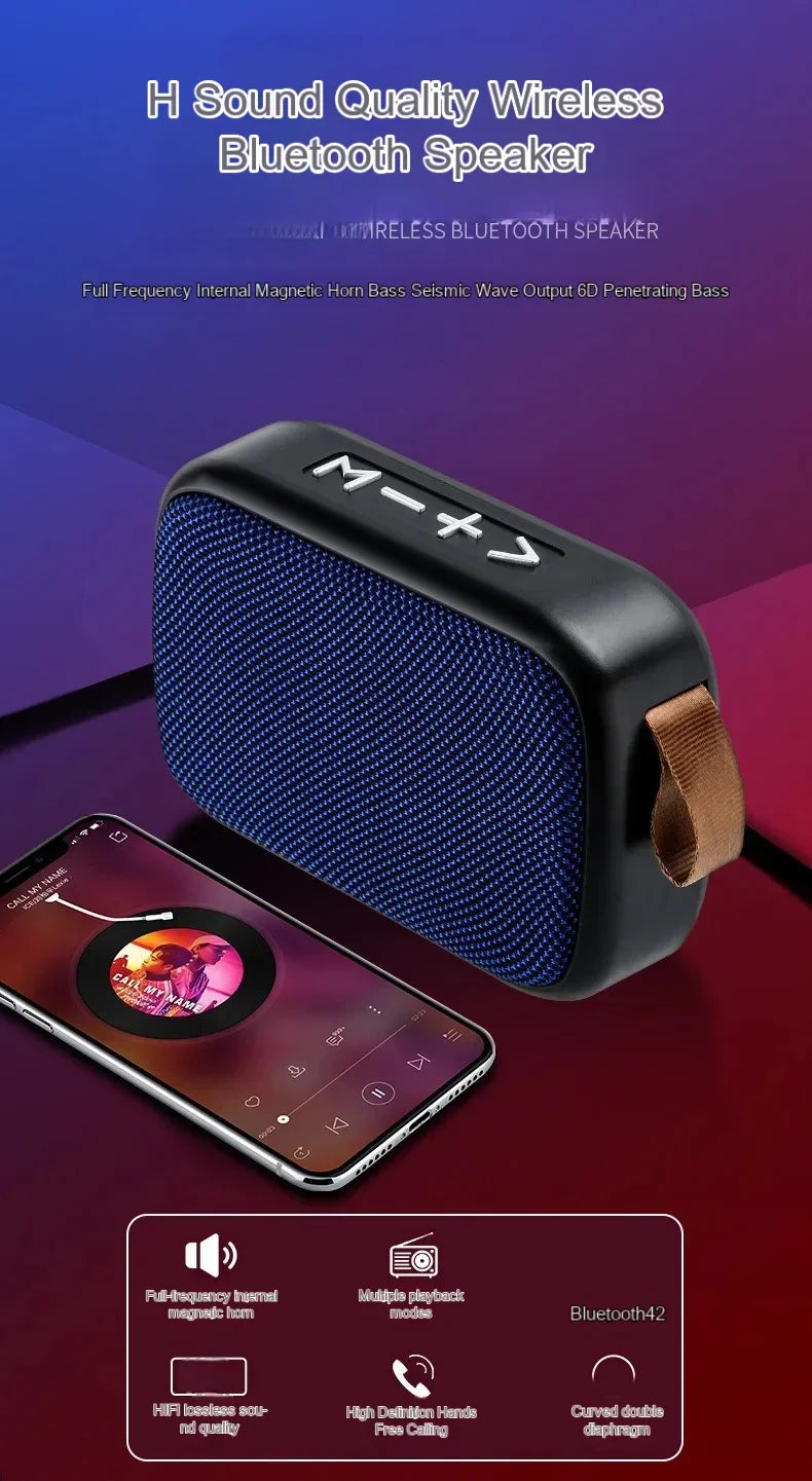 Portable Fabric Bluetooth Speaker, Wireless Connection, Outdoor Sports, Stereo Audio, Support Tf Card, Mobile Phone, Universal