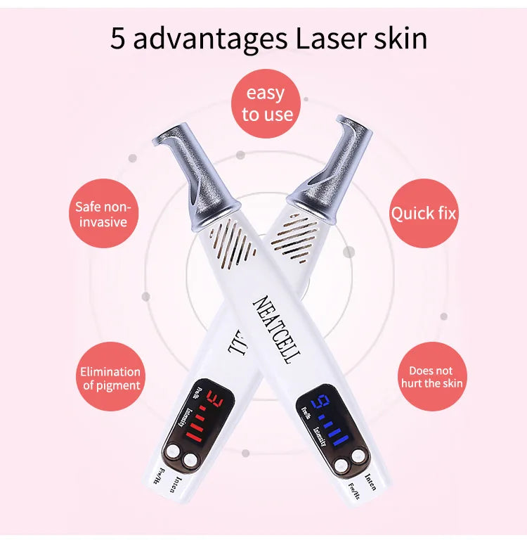 Picosecond Laser Pen for Tattoo Removal and Skin Care - EU/US/UK Plugs Relaxation Treatment Tidesmit