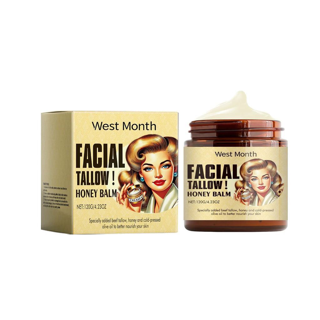Beef Tallow Face Cream Moisturizing Dry Skin Firming Increase Elasticity Fade Fine Lines Smoothing Repair Nourishing Face Cream