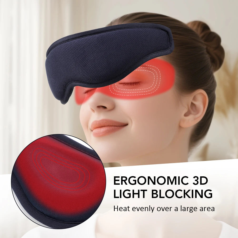 Heated Eye Massager Mask for Stress Relief - Portable Wellness Device Relaxation Treatment Tidesmit
