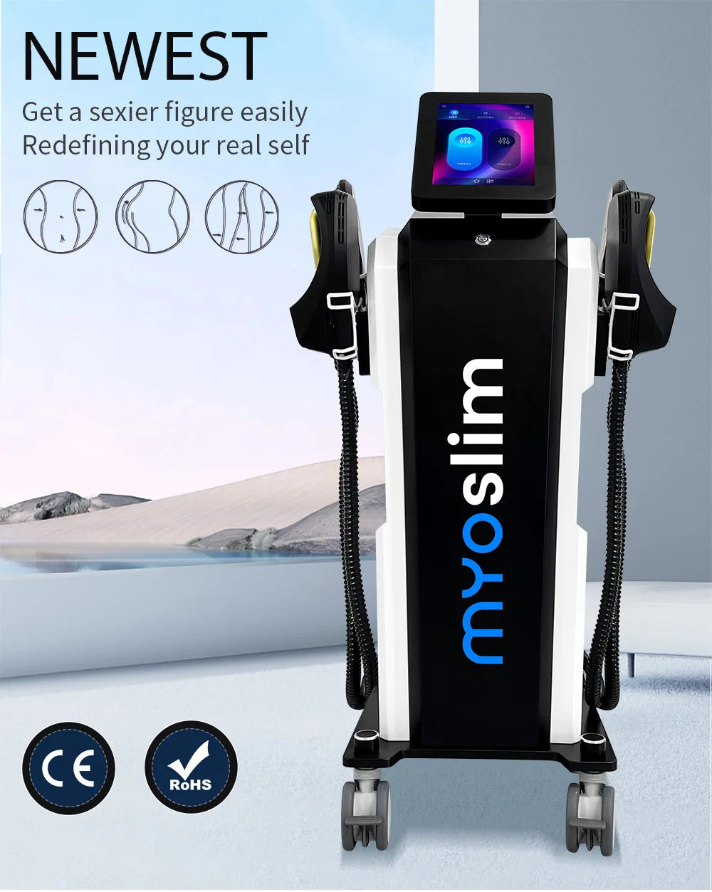 EMS Muscle Sculpting Machine | 6500W RF Body Toner by Tidesmit Body Shaping Massage Equipment Tidesmit