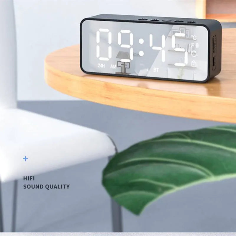 Alarm Clock Portable Bluetooth Speaker Radio FM Subwoofer Wireless Sound Box Music Mini Woofers Caixa De Som Coluna Lamp Bocina