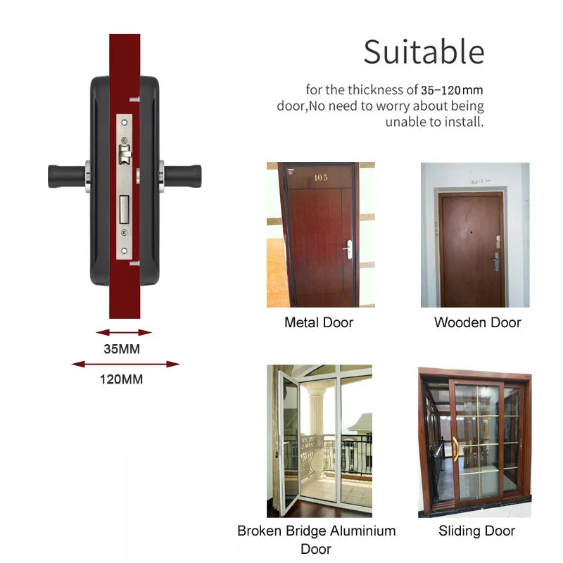 Outdoor Waterproof Lock Wifi Tuya APP Remote Voice Intercom Electronic Door Lock Face Fingerprint Smart Door Lock With Camera