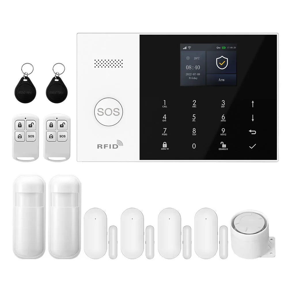 WiFi GSM Smart Home Alarm System - Tuya Security Kit by Tidesmit 2G GSM WiFi Kit C EU Plug Tidesmit