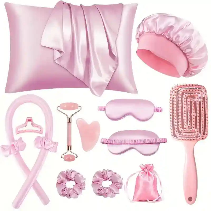 Facial Massage Roller Kit 13-Piece Set for Targeted Skincare Relief Massage Roller pink Tidesmit