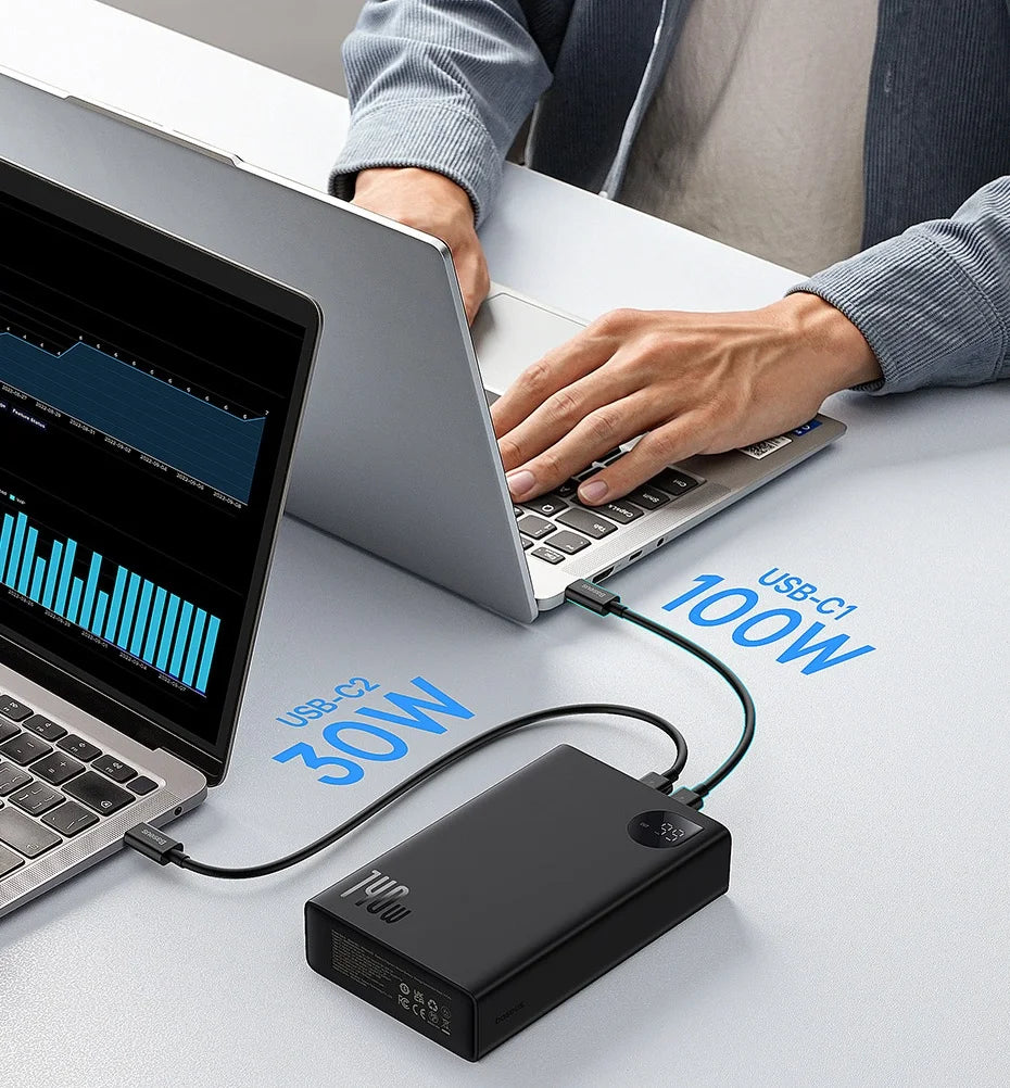 Tidesmit 140W Fast Charging Power Bank - 24000mAh High Capacity Battery Tidesmit