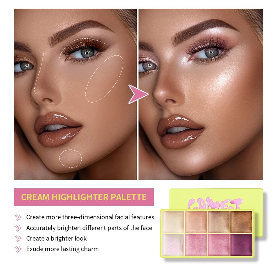 Tidesmit High Gloss Cement Case makeup palette featuring long-lasting matte and shimmer pink brown nude shades
