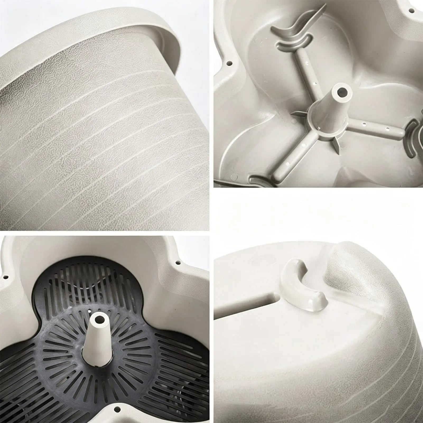 White butterfly-shaped stackable vertical planter pots, plastic, with drainage openings