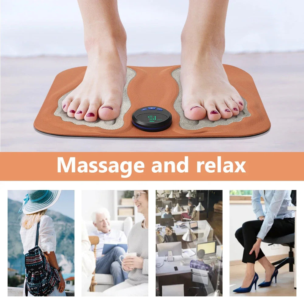 Electric Foot Massager Pad | Portable EMS Muscle Relaxer by Tidesmit Relaxation Treatment Tidesmit