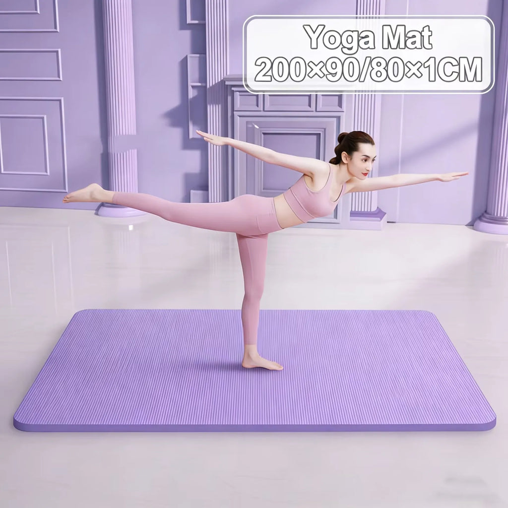 Thick 10mm 200x90cm Anti-slip Sport Fitness Mat  Yoga Mats Blanket  Exercise Yoga Pilate Gymnastics Mat Fitness Equipment Floor