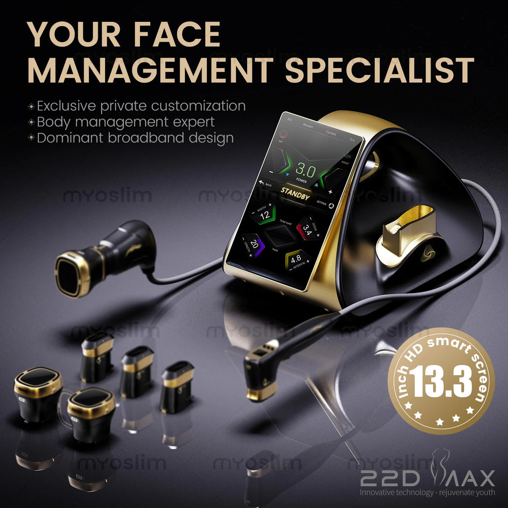 Tidesmit 22D MAX HIFU beauty machine for professional facial tightening and body fat reduction front view
