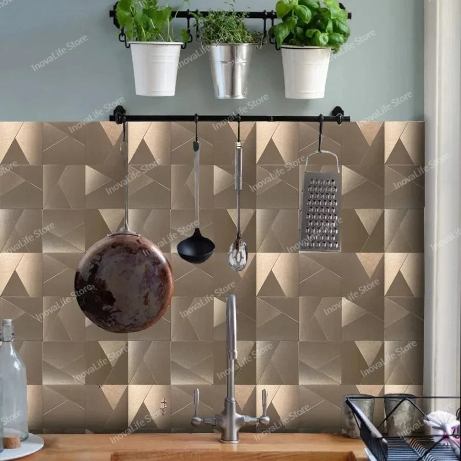 1pcs 30x30cm Waterproof 3d Wall Panels Mosaic Wall Tile Peel and Stick Self Adhesive Kitchen Bath Tile Fireproof Wall Stickers
