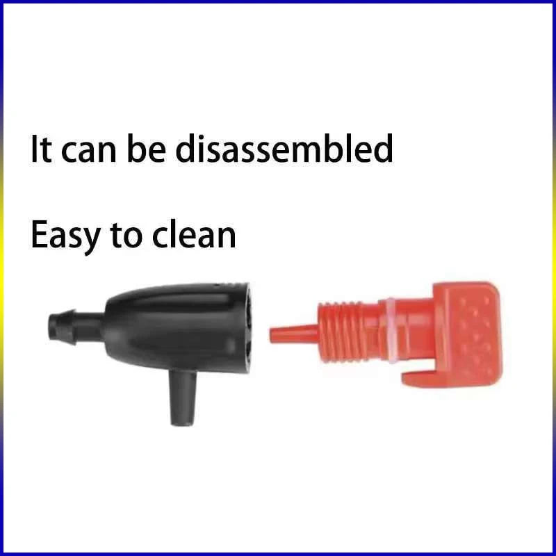 4/7mm LDPE Drip Tubing Kit PP Adjustable Red Cap Dripper + Y Shape Ground Stake DIY Garden Micro Irrigation Watering Accessories