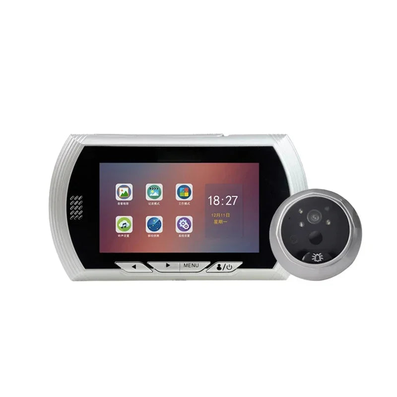 4.5 Inch Smart Digital Door Station Camera Infrared Night Vision Doorbell Door Eye Video Recording Peephole Viewer Doorbell