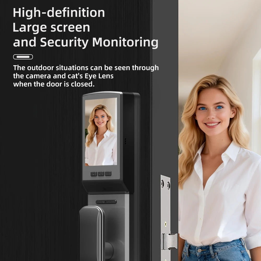 Wifi Wishome APP Face Recognition Smart Door Lock With Camera   Digital Door Lock Automatic Door Lock